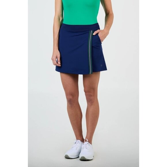 sofibella Pants - NEW Sofibella Women’s LARGE Golf Tennis Skort Skirt Navy Blue Faux Wrap